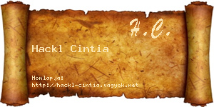 Hackl Cintia névjegykártya